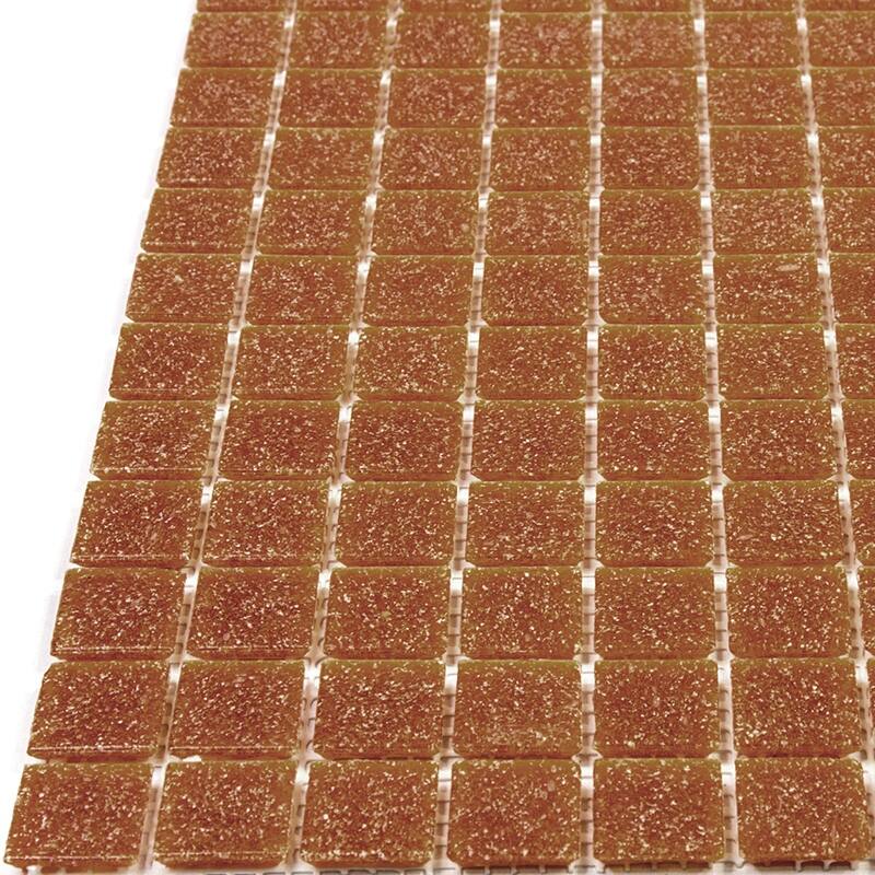 Apollo tile 12" x 12" Dune Glossy Apricot Red Glass Tile (20 sq ft/case) - 20 Pack