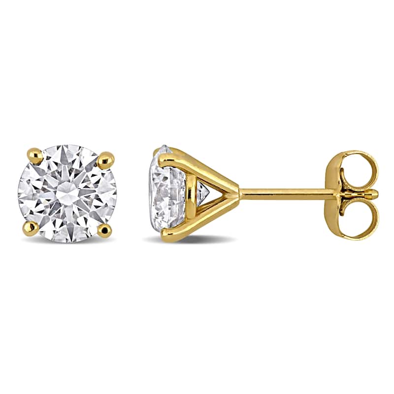Miadora 2ct TW Lab-Grown Diamond Stud Earrings 14k Yellow Gold
