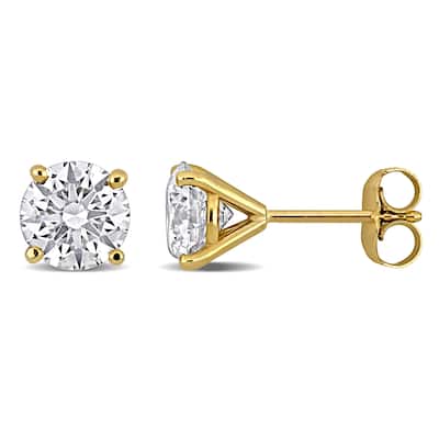 Miadora 2ct TW Lab-Grown Diamond Stud Earrings 14k Yellow Gold