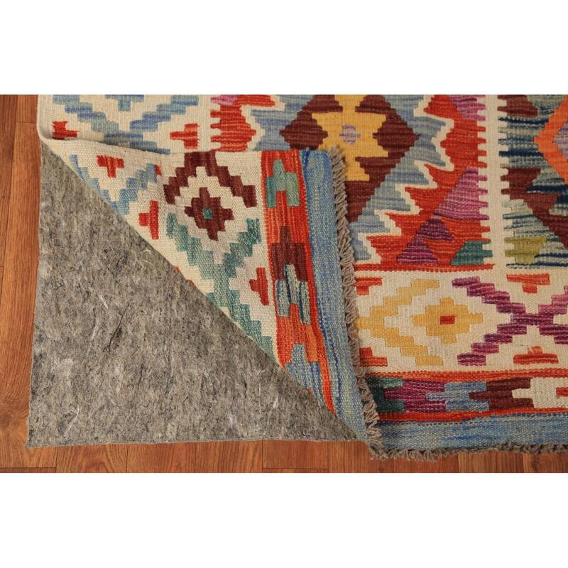 All-Over Kilim Oriental Area Rug Flatweave Tribal Wool Carpet - 8'2"x 11'7"