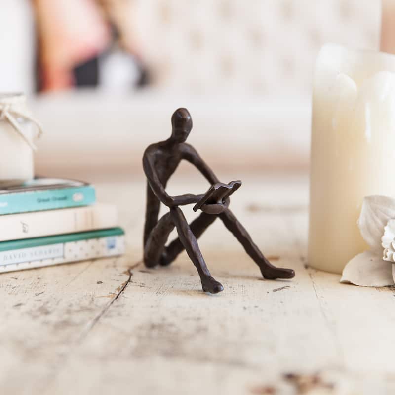 Danya B. Leisure Reading Bronze Sculpture