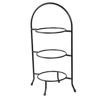 Creative Home Iron Works 3-Tier Metal Dinner Plate Rack Cake Stand Dessert Cupcake Tea Party Serving Platter Stand