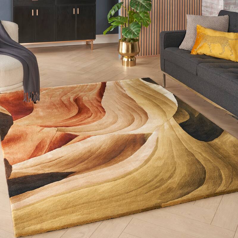 Nourison Prismatic Indoor only Multicolored Abstract Area Rug