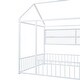 preview thumbnail 66 of 70, Full Size Metal House Bed Frame with Built-In Grid Shelves, Playful Canopy Design and Space-Saving Storage