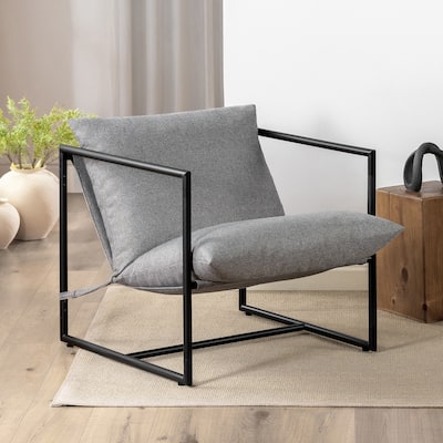Priage by ZINUS Metal & Upholstered Sling Accent Chair