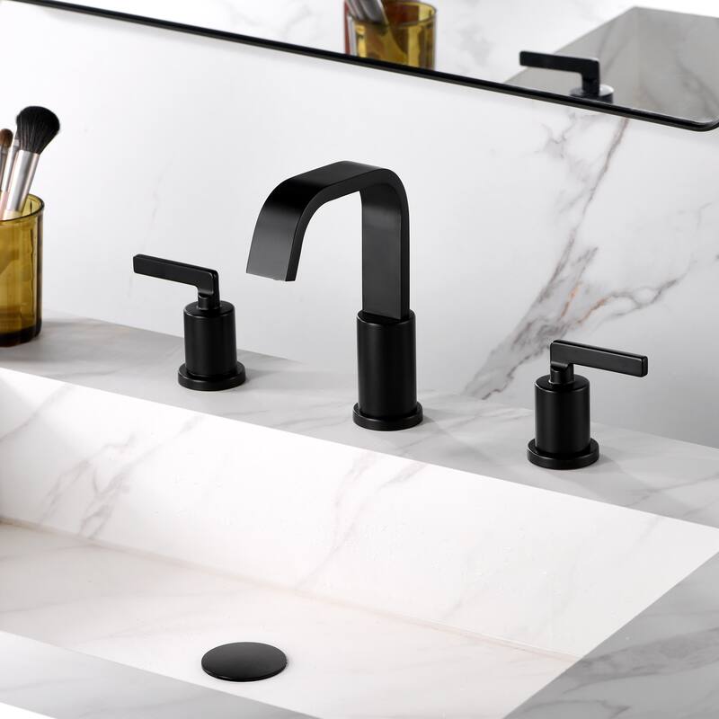 Luxier Raiden 8 in. Widespread 2-Handle Bathroom Faucet with Drain
