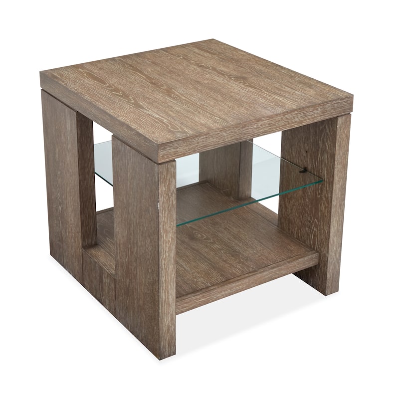 Magnussen Home Conway Spiced Brown Rectangular End Table - 24''W x 26''D x 24''H