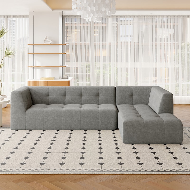 Modern Modular Combination Living Room Sofa Set with Compact Compression and Upholstered Sofa Bed for Studios or Apartments