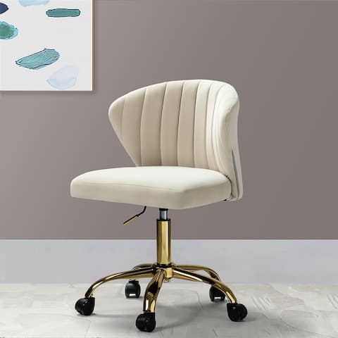 Ilia Office Task Chair with Gold Base for Living Room and Office Room