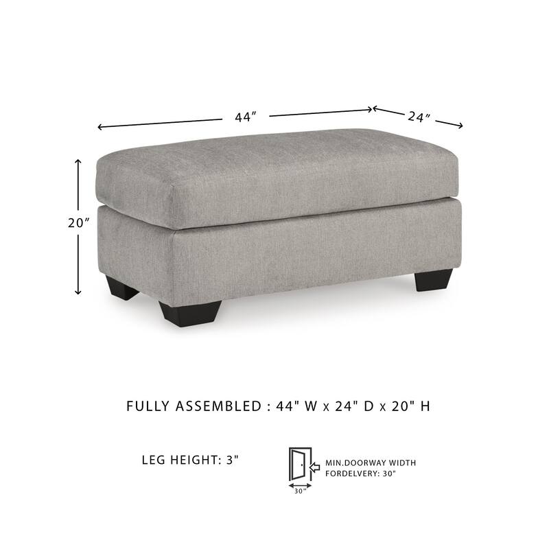 Signature Design by Ashley Avenal Park Gray Ottoman