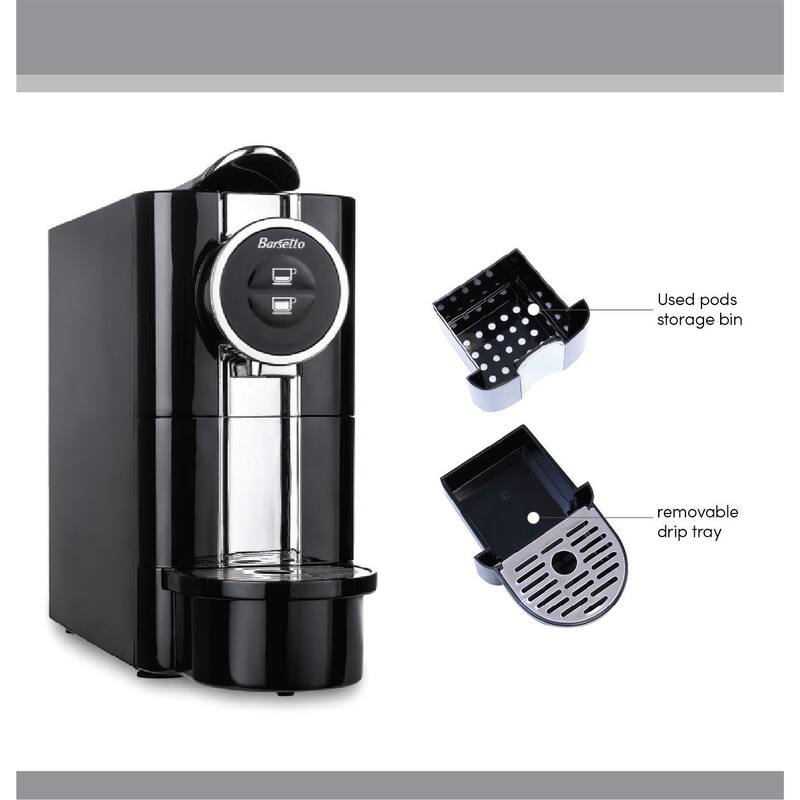 Barsetto Espresso Maker, Automatic Coffee Machine, Black On