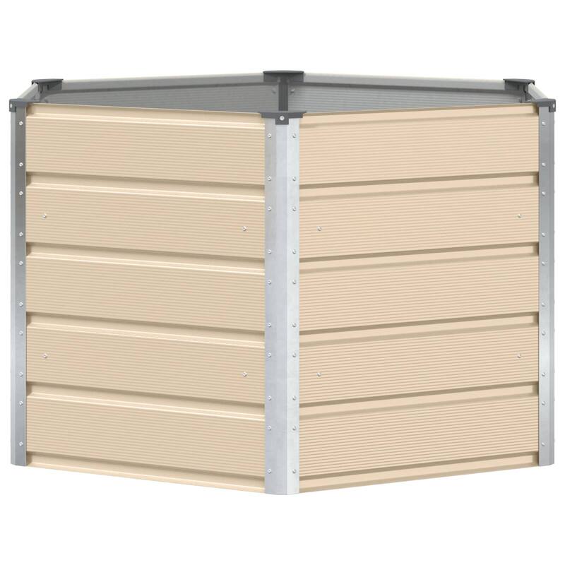 vidaXL Planter in Steel - 50.79 x 50.79 x 17.72 in.