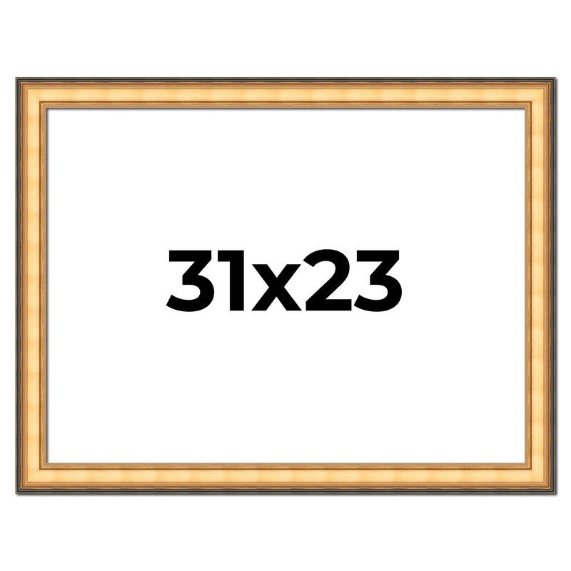 31x23 Frame Gold Plein Aire Solid Wood Picture Frame Width 2 Inches |