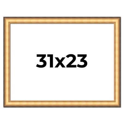 31x23 Frame Gold Plein Aire Solid Wood Picture Frame Width 2 Inches |