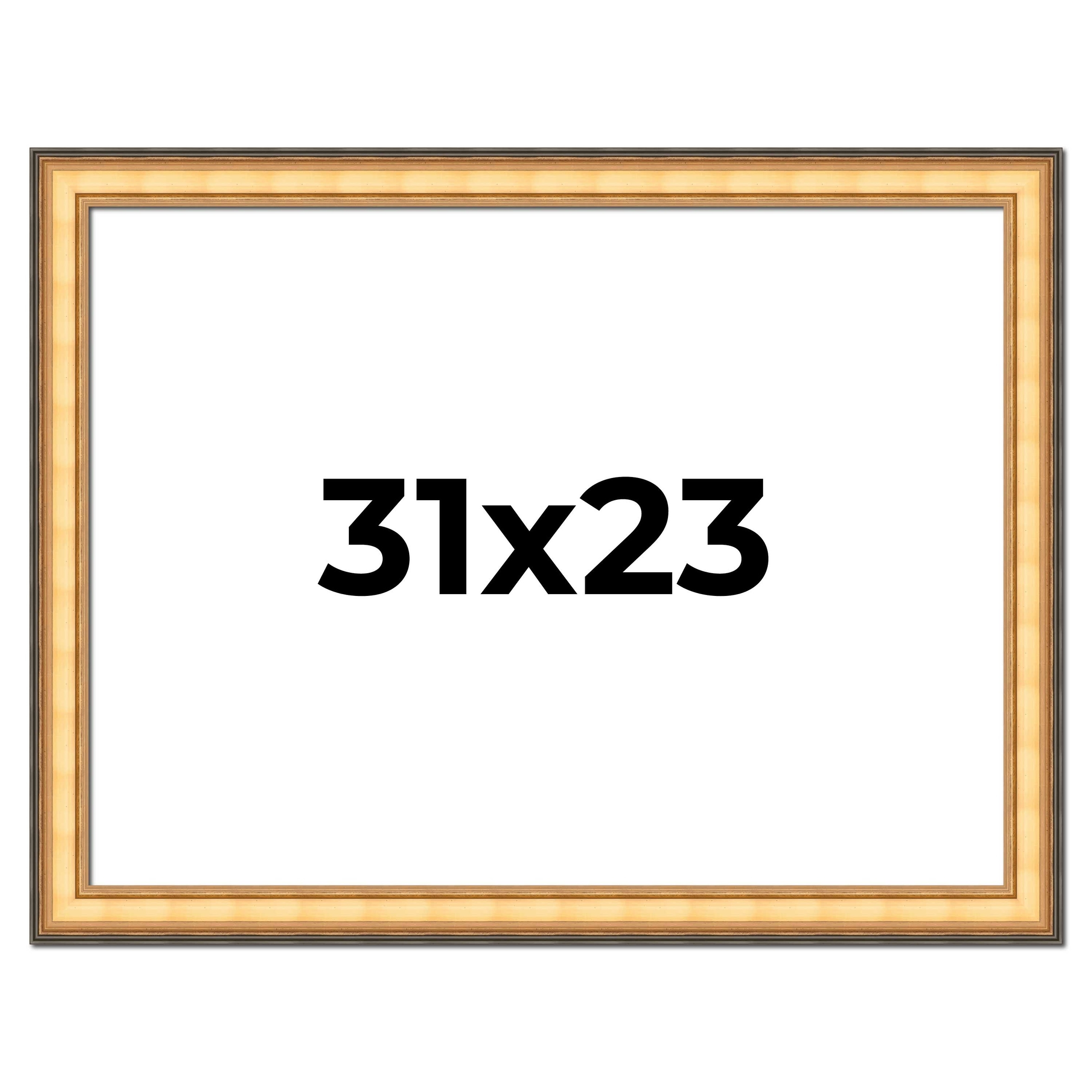 31x23 Frame Gold Plein Aire Solid Wood Picture Frame Width 2 Inches |