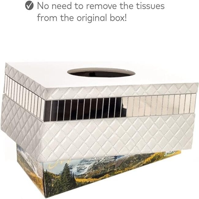 Mirror tissue box cover sales