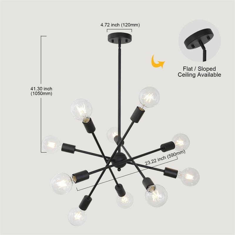 Mid-Century Modern Sputnik Chandelier