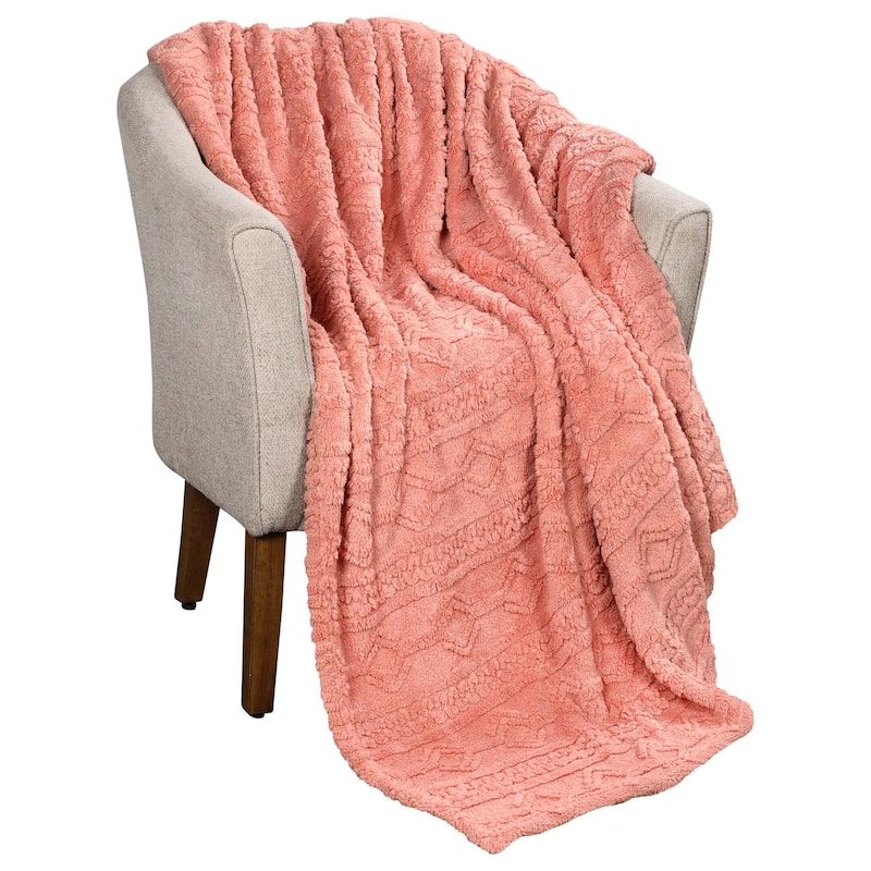 Superior Arctic Boho Jacquard Plush Fluffy Fleece Blanket