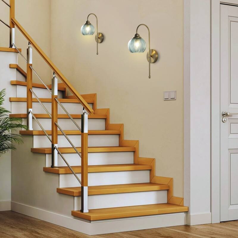 1 Light wall sconces green wall lighting glass, metal wall light fixture