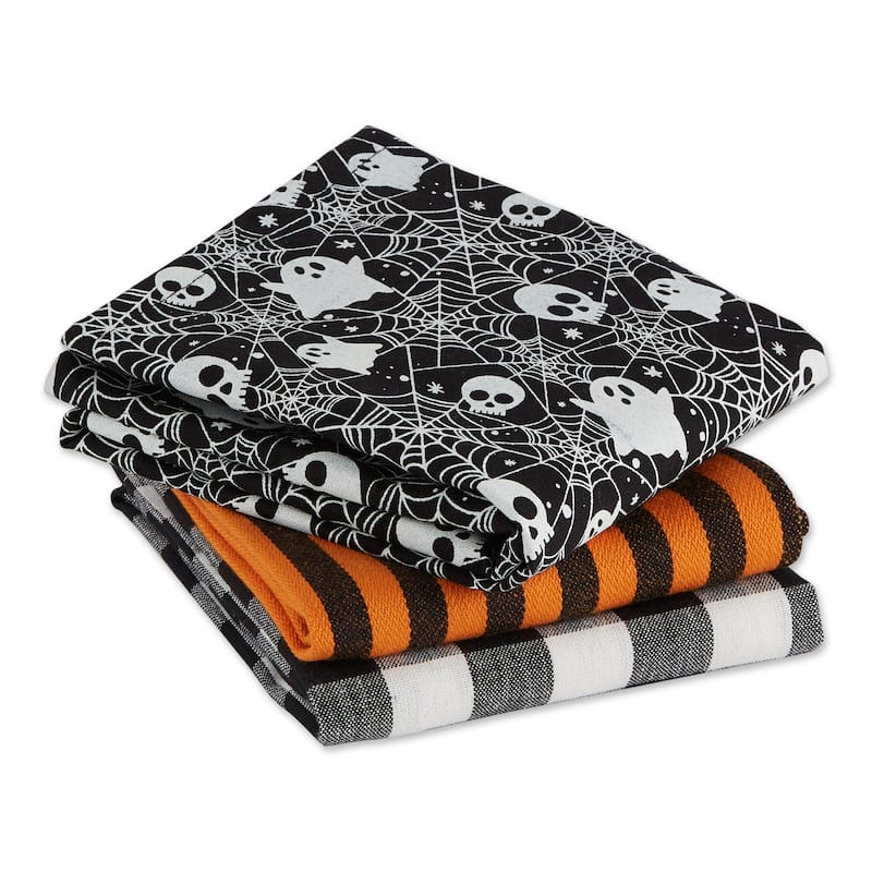DII Halloween Embellished Dishtowels Set of 3