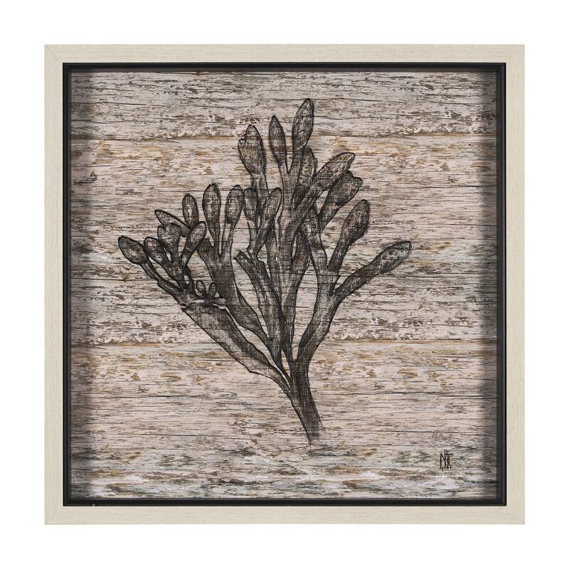 Wood Grain Sea Plant II Framed Art Print