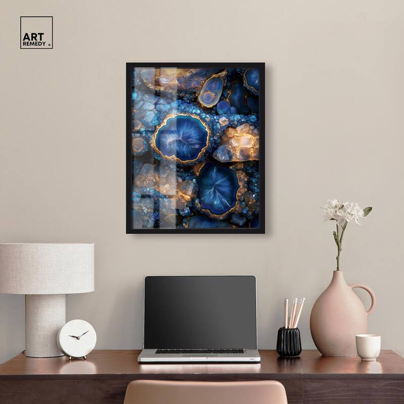 Oceanic Gold Sparkle Shadowbox by Art Remedy