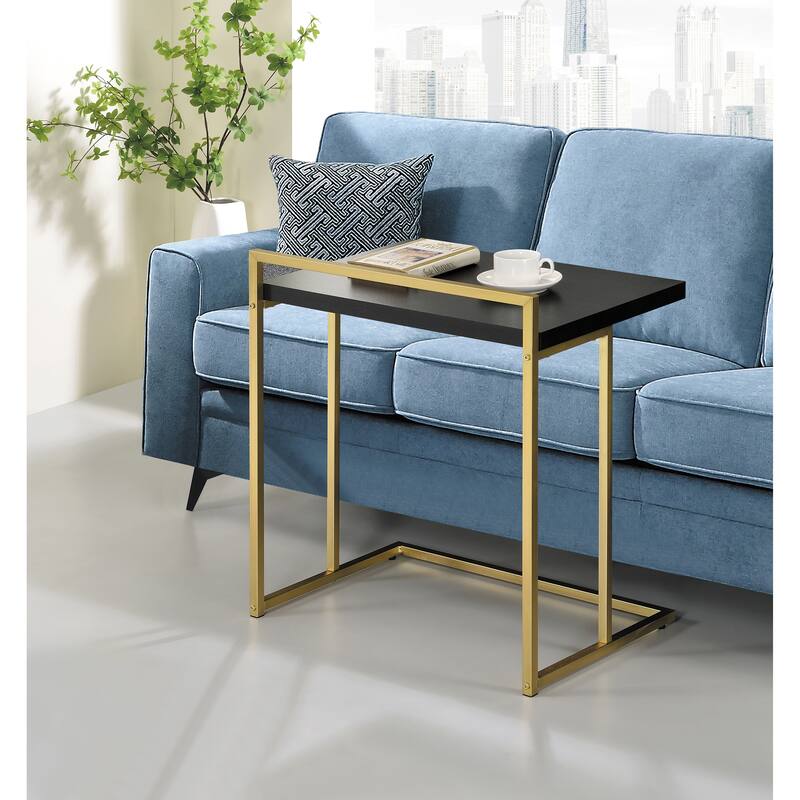 Bristol Rectangular Top Snack Table with Metal Legs