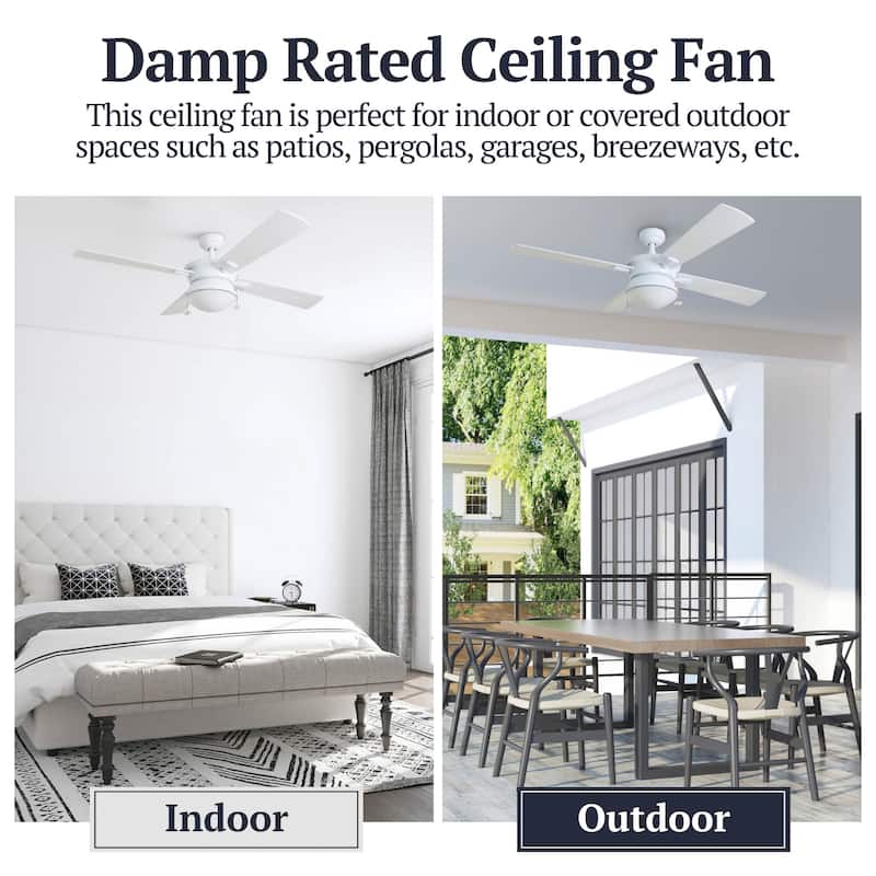 Copper Grove Ayre 52-inch White Outdoor 4-blade Ceiling Fan
