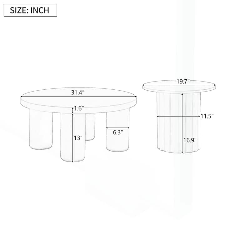 Modern Coffee Table Set with Stylish Leg Design for Living Room Enhancement