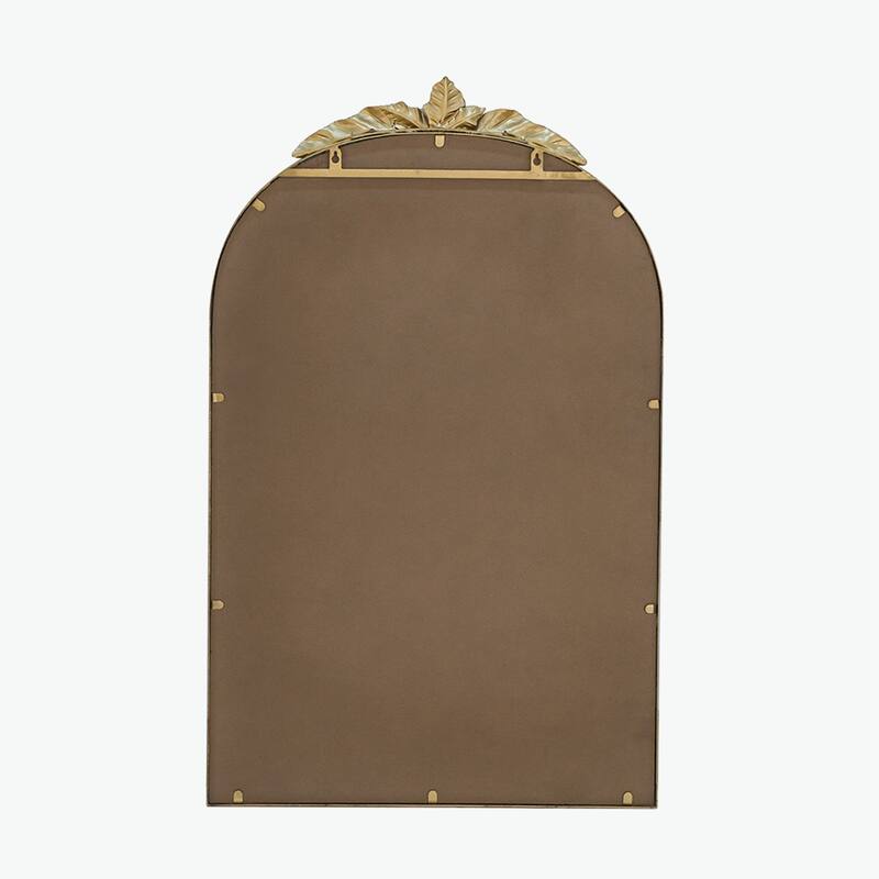 24" x 36" Arched Wall Mirror with Gold Metal Frame