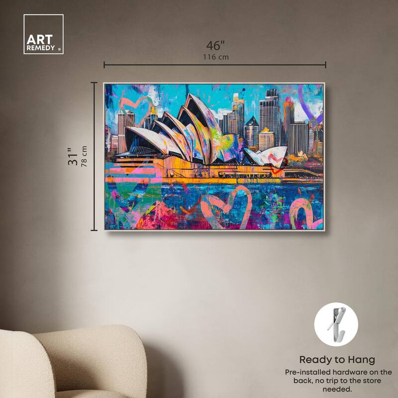 Sydney Opera Graffiti Canvas by Art Remedy
