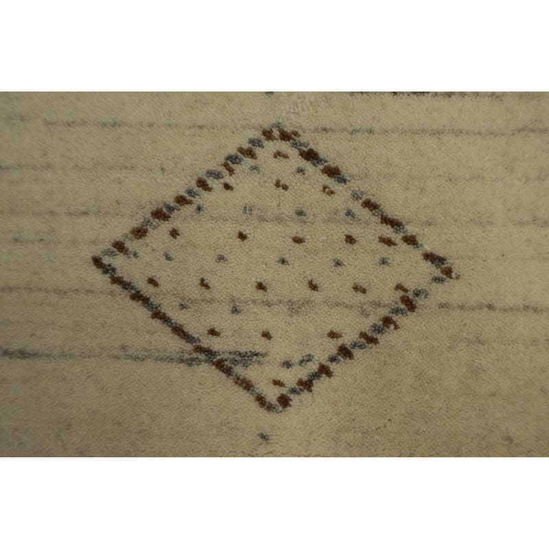 Hand Knotted Oriental 100% Wool Carpet Tribal Animal Pictorial Beige & Ivories Gabbeh Area Rug - 5' 2'' X 3' 3''