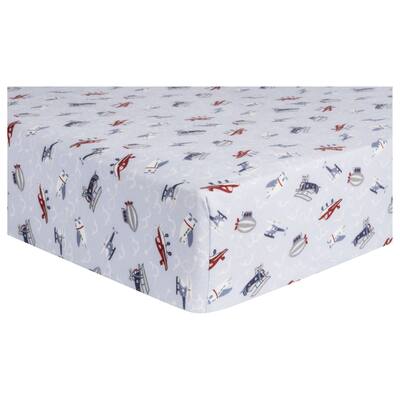Sky Traveler Deluxe Flannel Fitted Crib Sheet