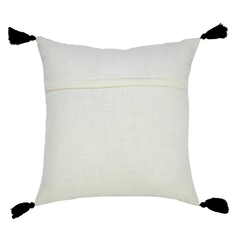Sevita Bohemian Basics Textured Diamond Embroidered Throw Pillow