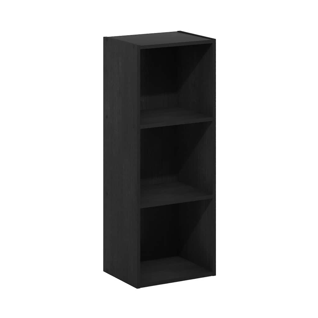 31.5 in. Tall Blackwood Wood 3-Shelf Bookcase