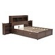 preview thumbnail 26 of 32, Full Size Storage Platform Bed with Trundle and Pull-Out Shelves, White