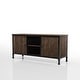preview thumbnail 5 of 7, Dele Rustic Oak 60-inch Wood Multi-functional Storage TV Console by Furniture of America