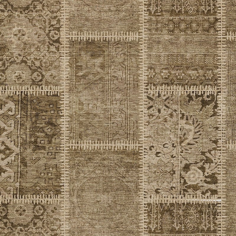 HomeRoots Patchwork Transitional Rectangle Outdoor Rug