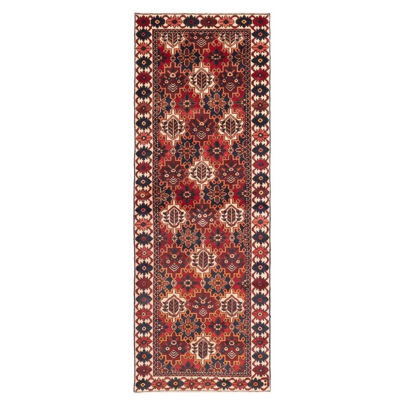 ECARPETGALLERY Hand-knotted Kayseri Vintage Red Wool Rug - 3'2 x 9'1