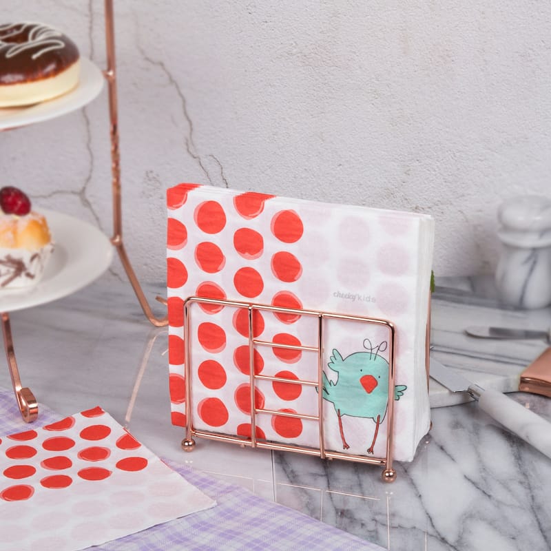 Creative Home Copper Plated Iron Wire Napkin Holder