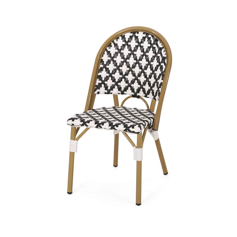 Louna Outdoor French Cafe Chairs (Set of 2) by Christopher Knight Home