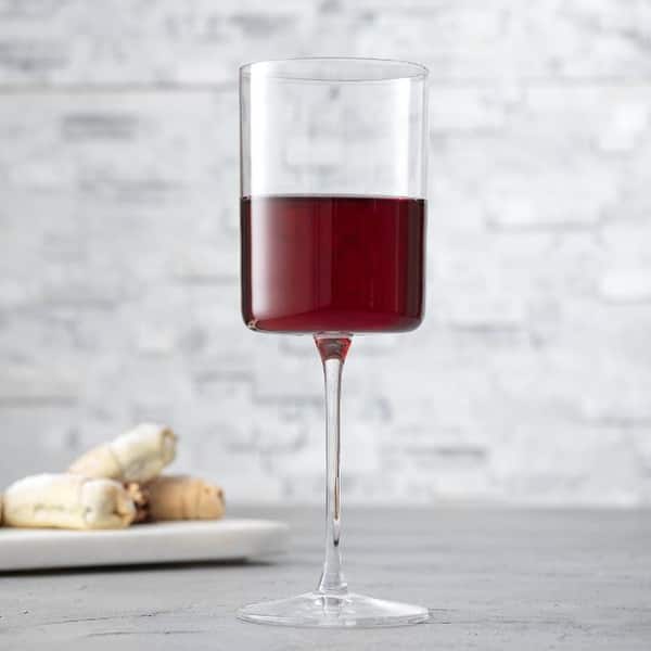 slide 1 of 6, JoyJolt Claire European Crystal Red Wine Glasses 14 oz, Set of 2