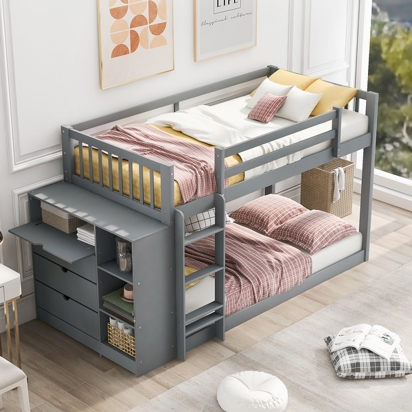 Bunk beds with top a slide attached