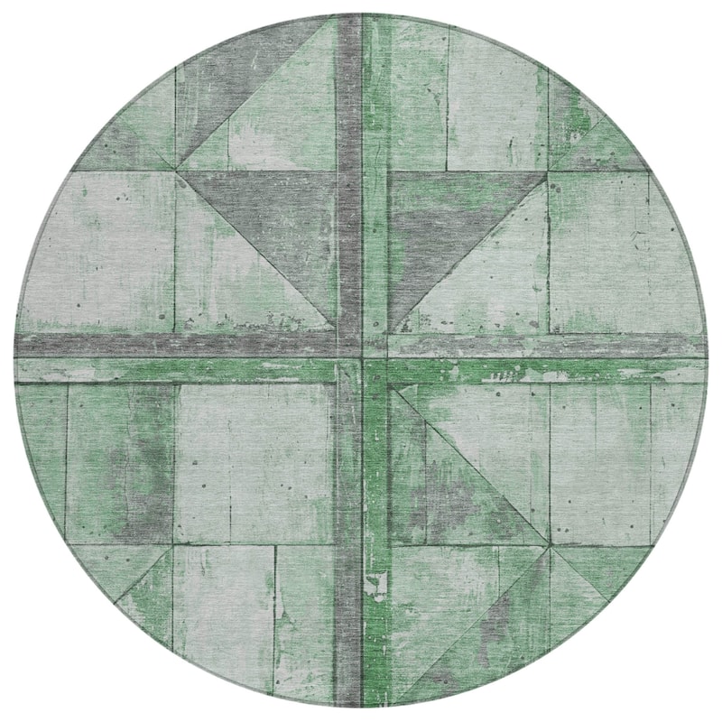 HomeRoots Geometric Transitional Rectangle Outdoor Rug