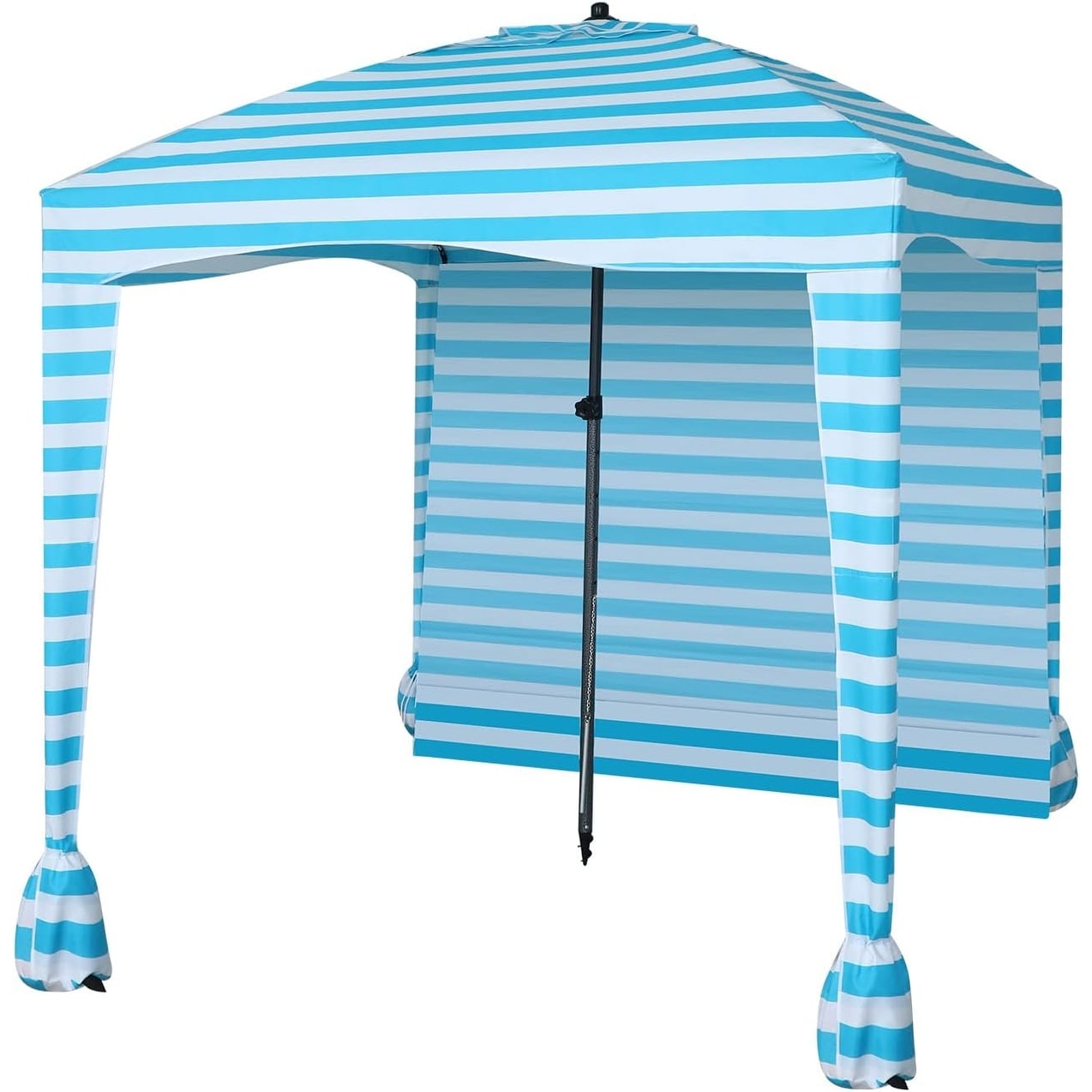 Beach Tent Beach Canopy Beach Cabana with One Side Detachable Cover Large Space Beach Lake Outdoor Camping Beach Umbrella