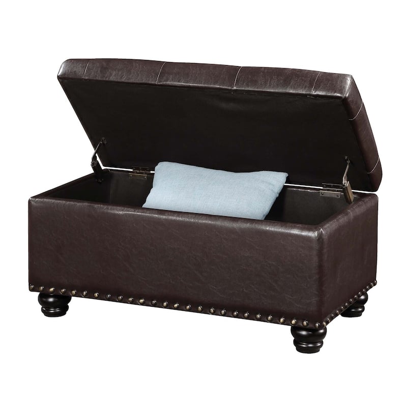 Storage Ottoman - Upholstered Accent Bench with Lift-Top Storage, Comfortable Seating, and Versatile Modern Design