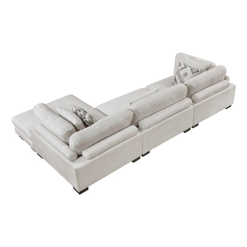 Abbeville Microfiber 3-Piece Modular Sectional with Chaise