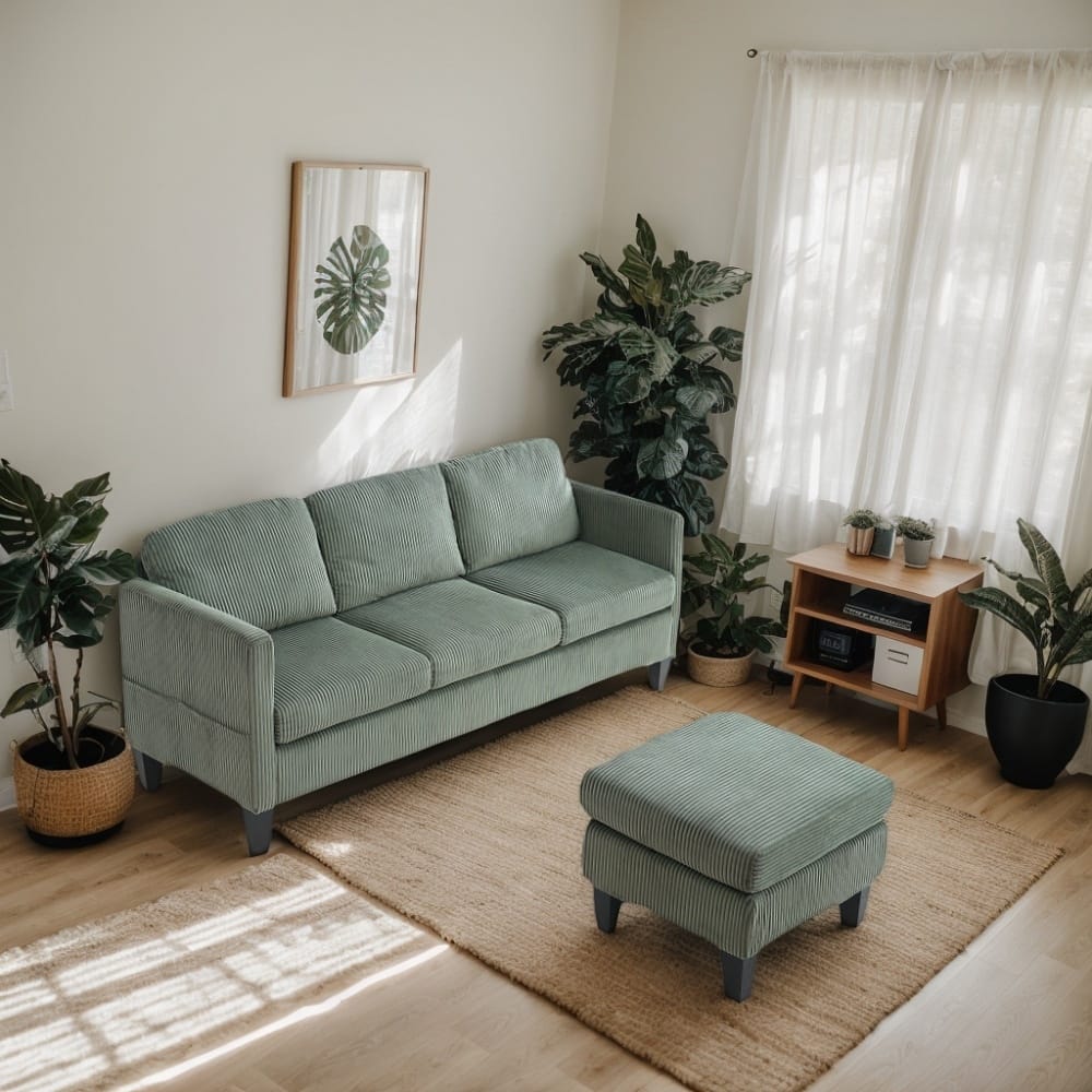 Modern Multi-functional L-Shaped Sofa with Padded Cashmere