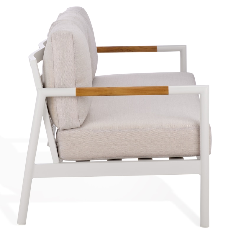 SAFAVIEH COUTURE Chryssa Aluminum Patio Sofa - 78"W x 34"D x 29"H