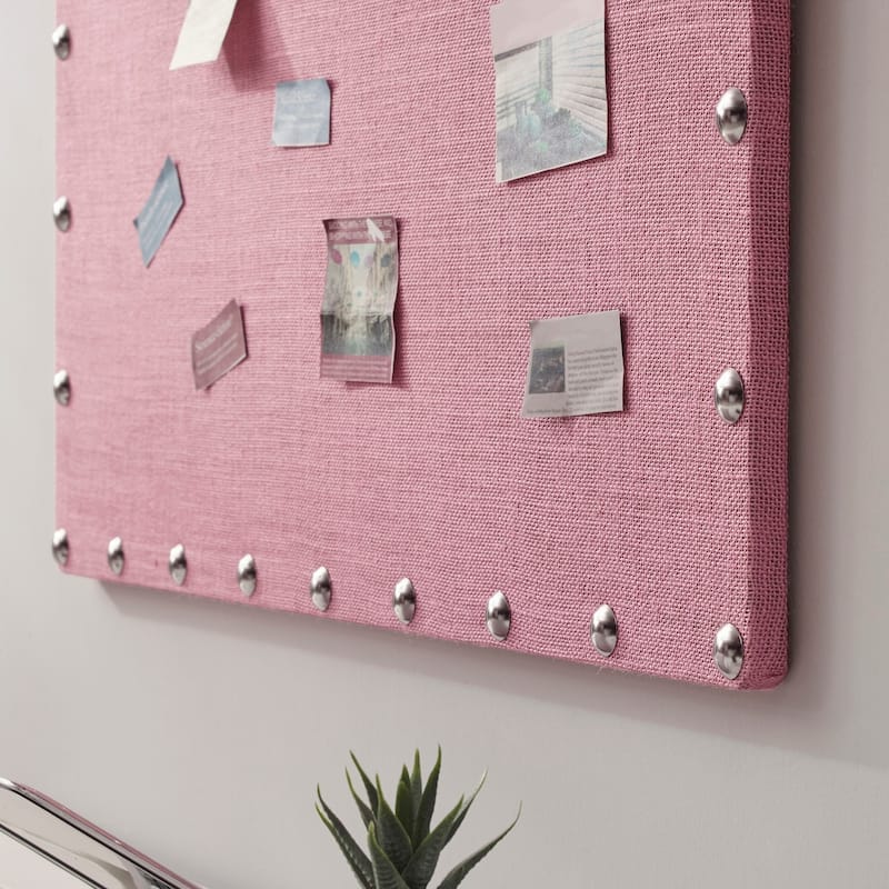 Burlap Corkboard with Nail-head Accents